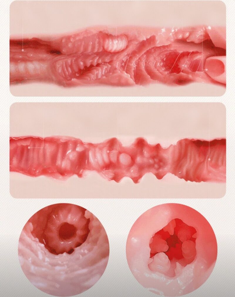 "Realistic Silicone Breast Forms with Dual Insertable Channels - Lifelike Touch for Adult Play & Fetish Fantasy" - Image 2